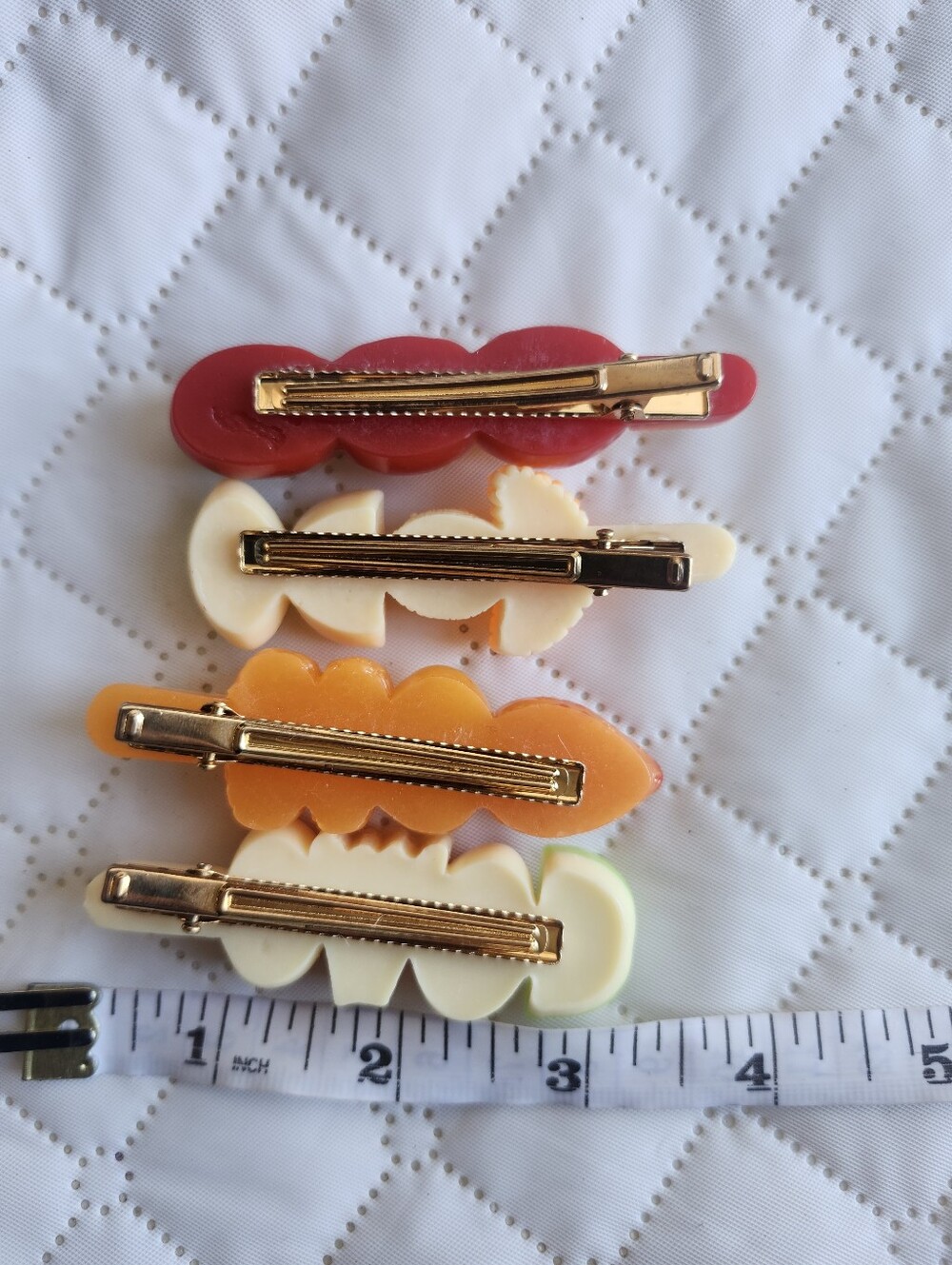 Fruit Hair Clips - Colorful Red, Orange, Green - Picture 5 of 6